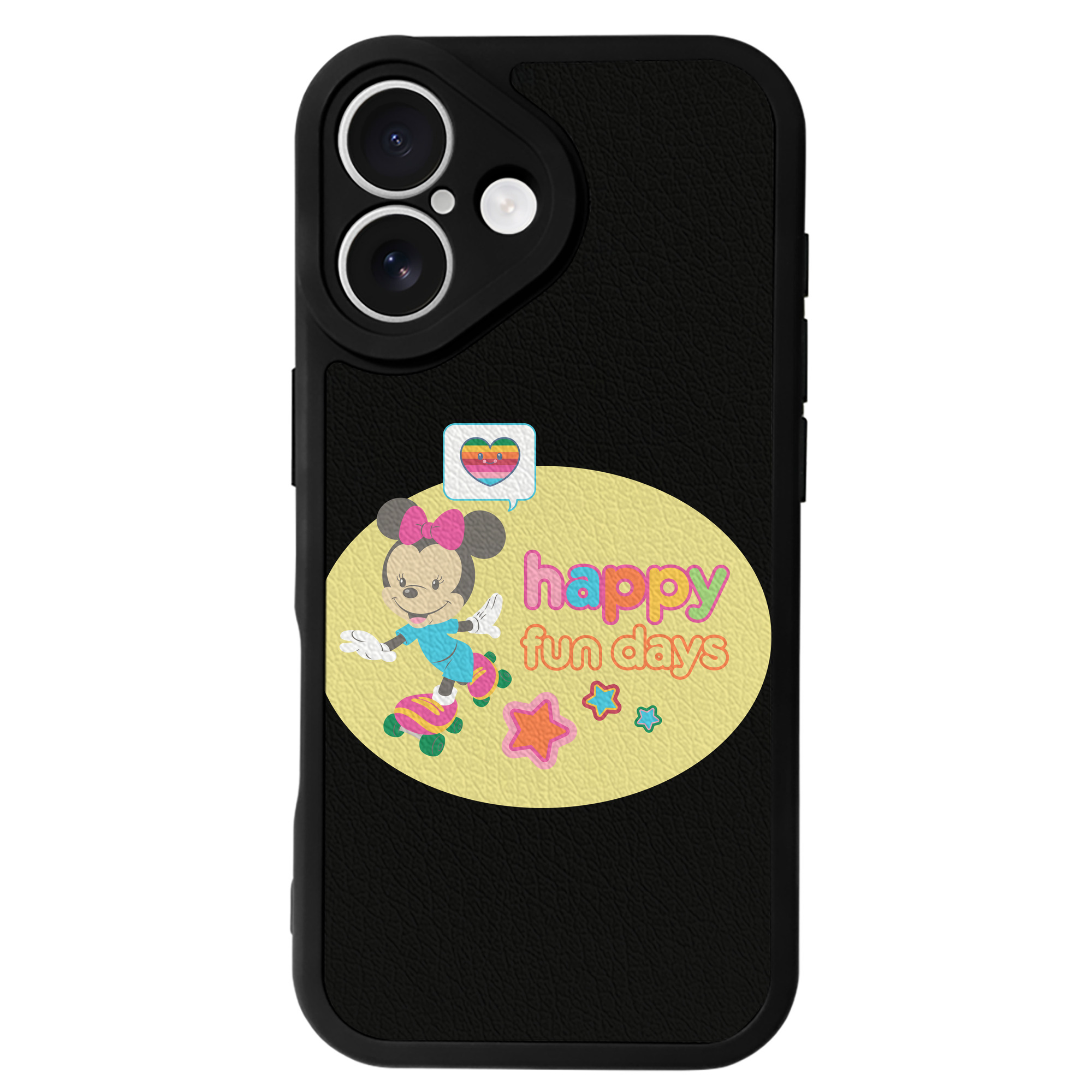 （画像用） ミッキーマウス Mickey Mouse 【iPhone 16シリーズ対応】シリコンスマホケース（レザー調） 材質：シリコン